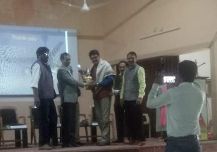 Felicitation of Principal Dr I A Raja Sir at Shivaji College Akot